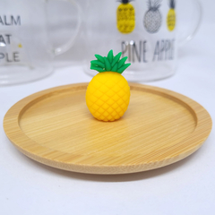 Caneca Xícara Vidro Duplo com Pires Tampa Bambu 250 ml na internet
