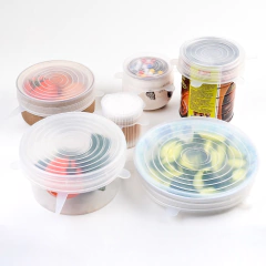 Kit 6 Tampas Silicone Pote Panela Universal Flexível Lavável - comprar online