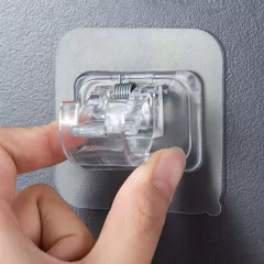 Kit 10 Suportes Adesivos para varão de cortina multiuso