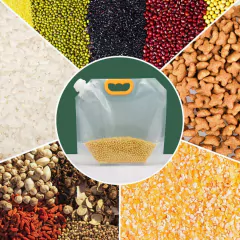 Imagem do Kit 10 Sacos para Armazenar Alimentos com tampa dispenser