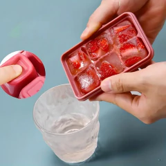 Kit 3 Forma de Gelo Tampa com Base Silicone solta cubo fácil - comprar online