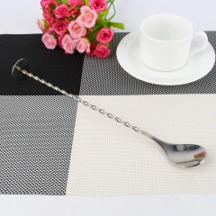 Colher Bailarina Bebidas Sucos Coquetel em Aço Inox 28 cm