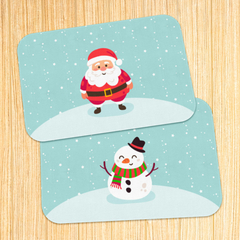 Kit Tapetes Decorativos Natal Papai Noel e Boneco de Neve - loja online