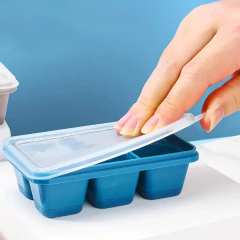 Kit 3 Forma de Gelo Tampa com Base Silicone solta cubo fácil - loja online