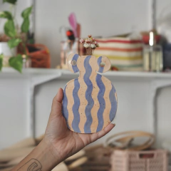 vasinho de parede peach blue