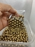 Pérola DOURADA FOSCA Inteira 8mm com furo para artesanato e terços - comprar online