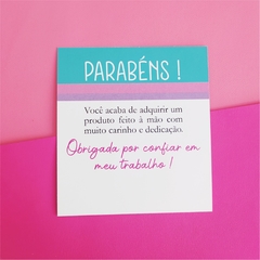Cartão de Agradecimento Couchê 300g - KIT 03 - Pronta Entrega