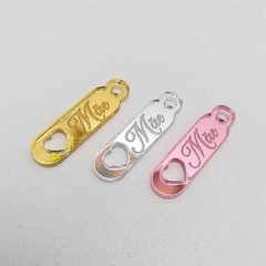 Mini Placa em acrílico Mãe - kit com 10 und.