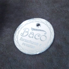 Plaquinha Acrílico Espelhado - 3,0 x 3,0 cm - Prata