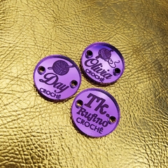 Tag Acrílico Espelhado - Lilás - comprar online