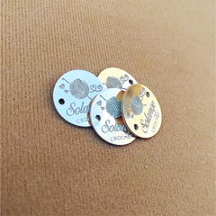 Etiqueta Rosê Gold Metálico - 2,0 x 2,0 cm - Sintético