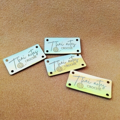 Etiqueta Holográfico Metálico - 4,0 x 2,0 cm - Sintético