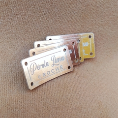 Etiqueta Rosê Gold Metálico - 4,0 x 2,0 cm - Sintético