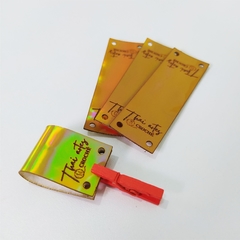 Etiqueta Holográfico Metálico - 6,0 x 2,0 cm - Sintético