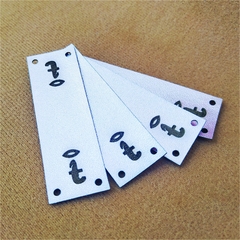 Etiqueta Lilás - 6,0 x 2,0 cm - Couro Sintético