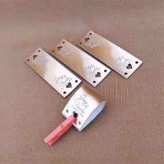 Etiqueta Rosê Gold Metálico - 6,0 x 2,0 cm - Sintético