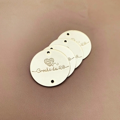 Etiqueta Ouro Light - 3,0 x 3,0 cm - Sintético Metálico