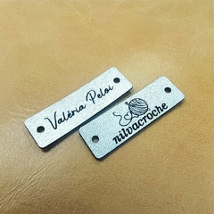 Etiqueta Onix - 3,5 x 1,1 cm - Couro Sintético