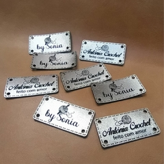 Etiqueta Onix - 4,0 x 2,0 cm - Couro Sintético