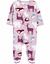 MACACÃO CARTERS EM FLEECE COM PEZINHO -URSO POLAR LILAS (NOVA COLEÇÃO) - Kamyimportados