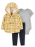 CONJUNTO 3 PEÇAS INVERNO COM CASACO CARTERS (TRIO) - AMARELO (LANÇAMENTO) - Kamyimportados