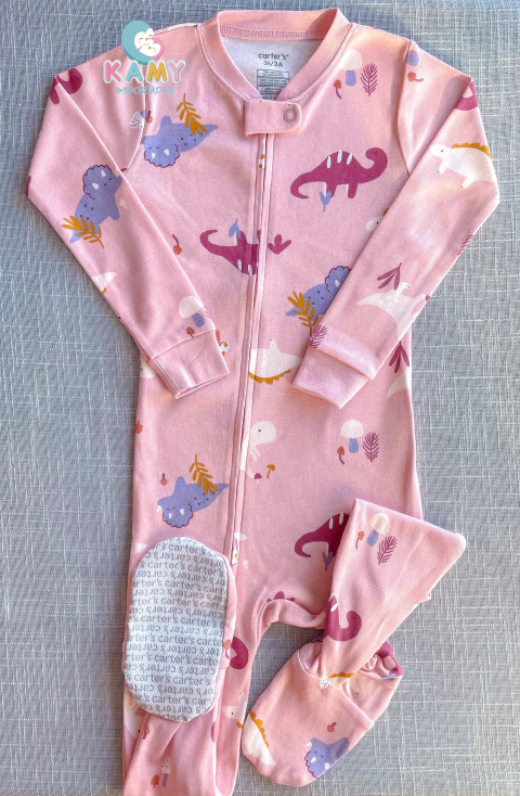 MACACÃO CARTERS EM ALGODÃO COM PÉZINHO - DINOSSAURO- (LANÇAMENTO) - comprar online