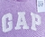 CAMISETA MANGA CURTA GAP LOGO LILÁS COM ROSA - LANCAMENTO - loja online