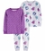 CONJUNTO 3 PEÇAS DE PIJAMAS POÁ LILAS CARTERS - LANÇAMENTO - loja online
