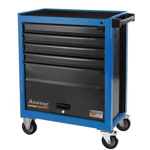 Carrinho Tramontina PRO 5 Gavetas 1 Porta Azul