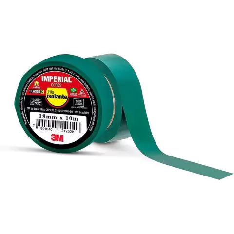 Fita Isolante 3M Verde Imperial 18mmx20mts 5 Peças