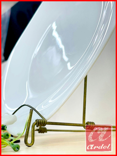 PLATO PLAYO VIDRIO TEMPLADO PARMA BLANCO - comprar online