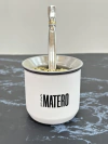 MATE ACERO MATERO BLANCO