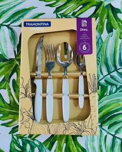 JUEGO DE CUBIERTOS 24 PIEZAS IPANEMA BLANCO