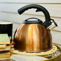 PAVA ACERO INOXIDABLE SILBADORA 3L COBRE