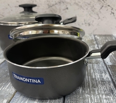 BATERIA DE COCINA TRAMONTINA 4 PIEZAS LORETO NEGRO - comprar online