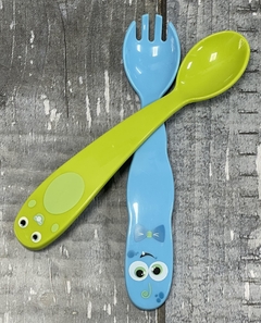 KIT INFANTIL 3 PIEZAS MONSTERBABY CELESTE / ROSA - comprar online
