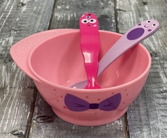KIT INFANTIL 3 PIEZAS MONSTERBABY CELESTE / ROSA en internet