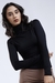Blusa Gola Alta Manga Longa Preta - loja online