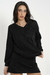 Blusão Gola V Tricot Preto