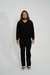 Blusão Gola V Tricot Preto - comprar online
