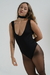 Body Decote V e Costas Abertas com Gargantilha Preto - comprar online