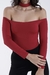 Imagem do Body Ombro a Ombro com Gargantilha Vermelho Cherry