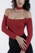 Body Ombro a Ombro com Gargantilha Vermelho Cherry - comprar online