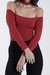 Imagem do Body Ombro a Ombro com Gargantilha Vermelho Cherry