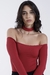 Body Ombro a Ombro com Gargantilha Vermelho Cherry