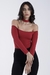 Body Ombro a Ombro com Gargantilha Vermelho Cherry - comprar online