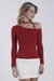 Top Assimétrico Manga Longa Vermelho Cherry - comprar online