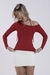 Top Assimétrico Manga Longa Vermelho Cherry - comprar online