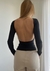 Top Dakota Manga Longa Preto