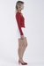 Top Decote em V Manga Longa Vermelho Cherry - loja online